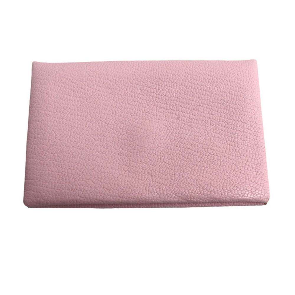 Hermes Calvi Coin Purse/Coin Case, Pink, Y Stamp, Women's